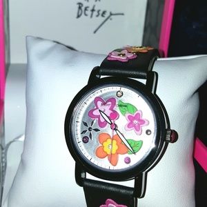 Betsey Johnson floral watch